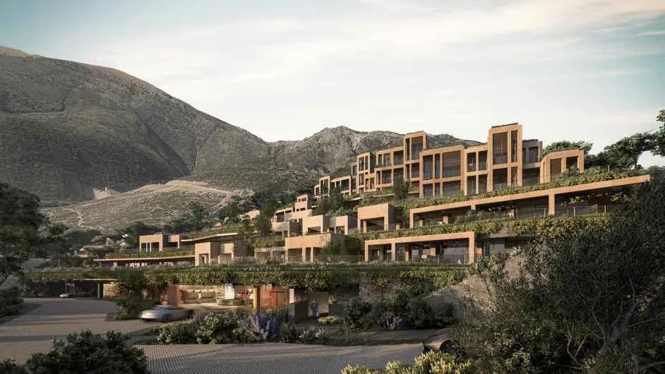 The terraced gardens · artist's impression