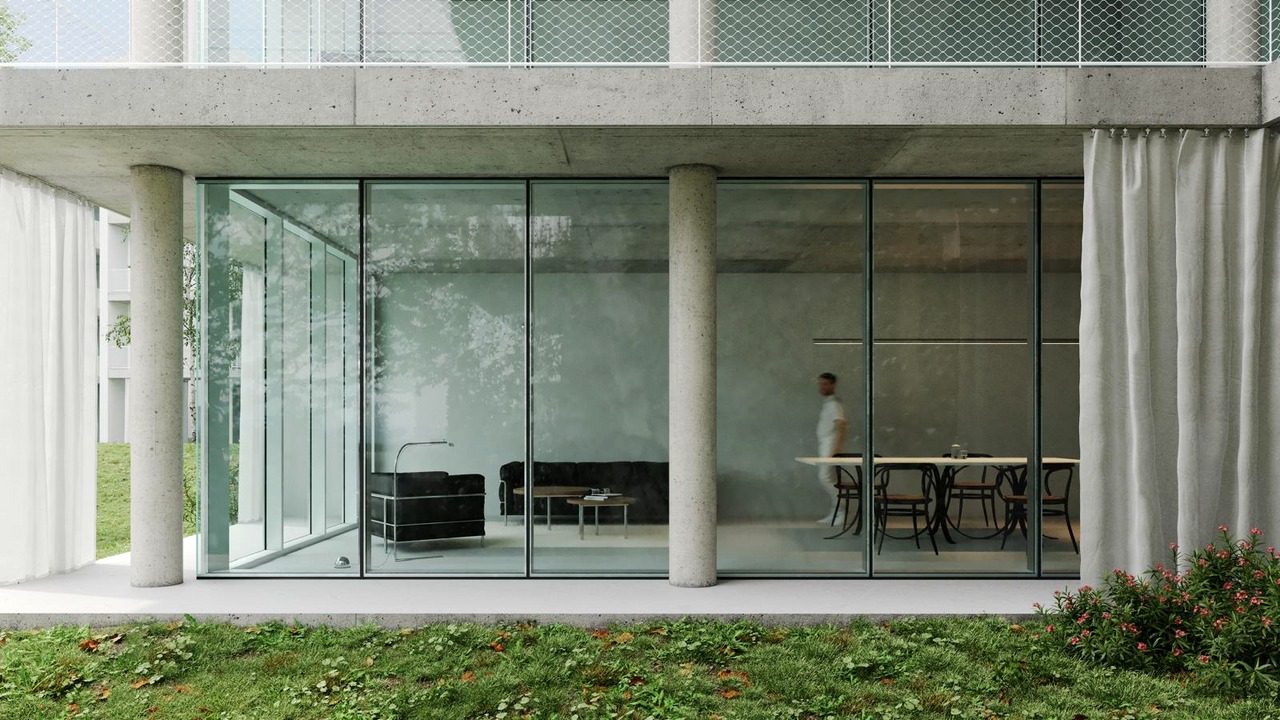 The curtain element · by Long Hill Residence, Mjull Bathore