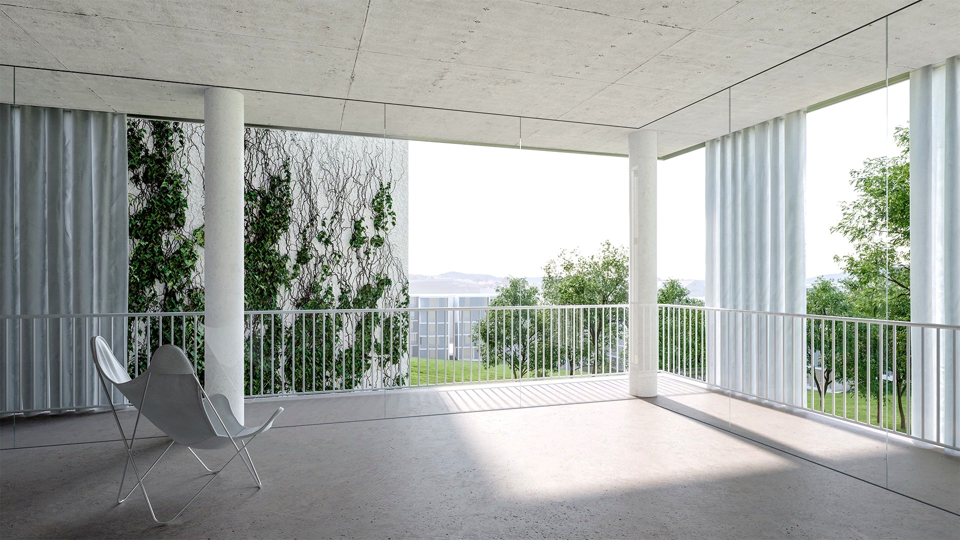The veranda · by Long Hill Residence, Mjull Bathore