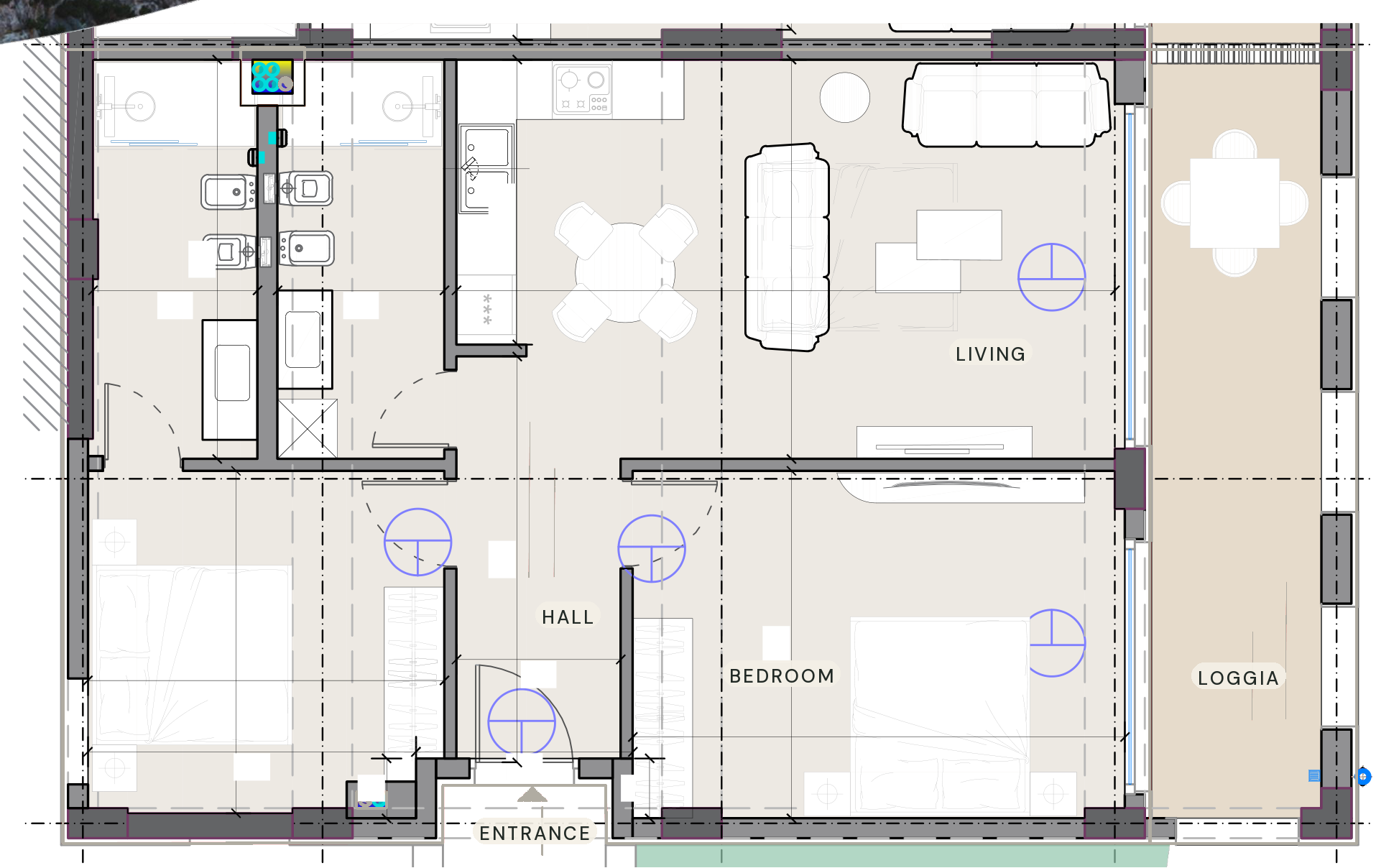 Anaïs — floor plan, Manastiri Bay
