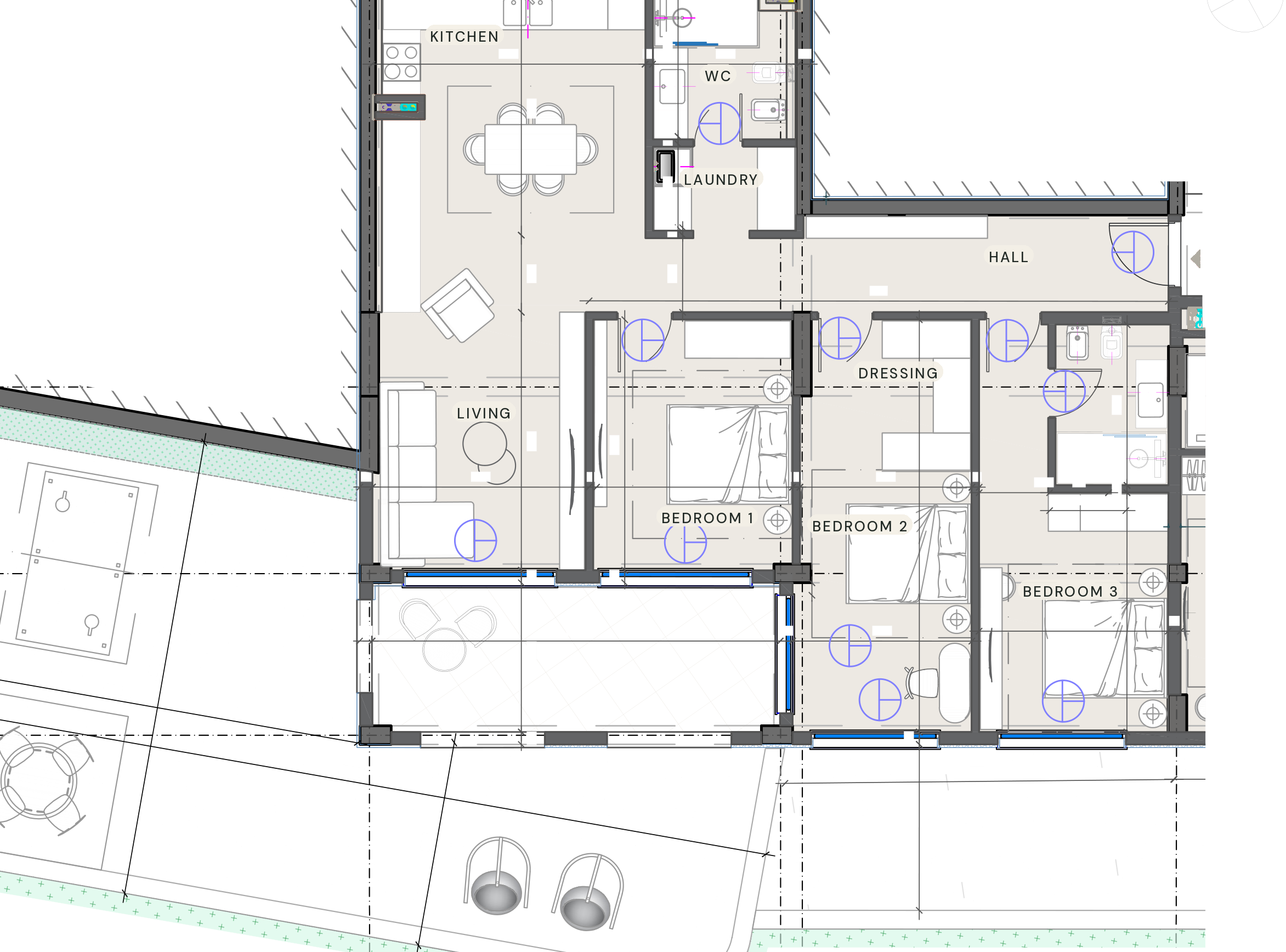 Gabrielle — floor plan, Manastiri Bay