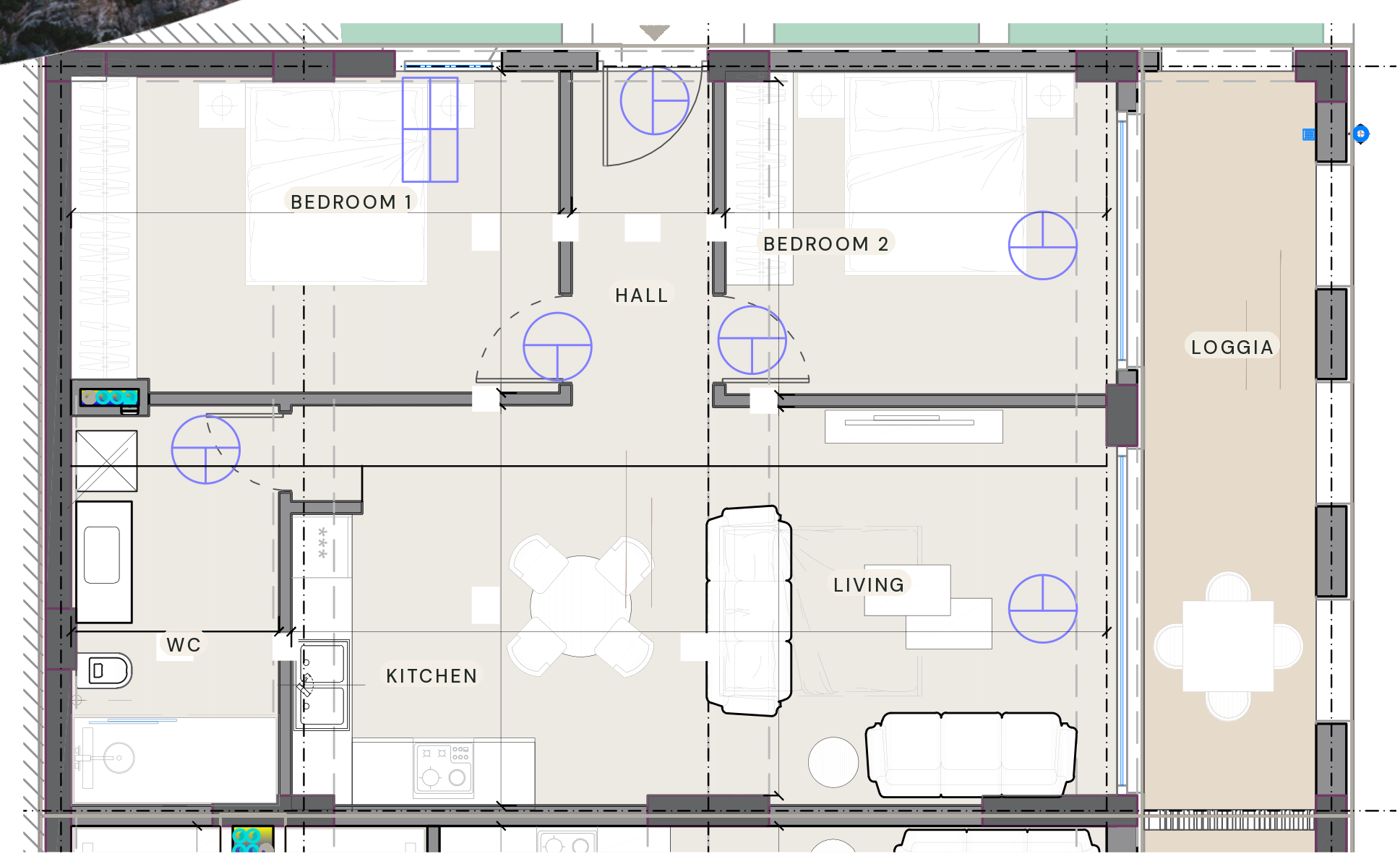 Océane — floor plan, Manastiri Bay